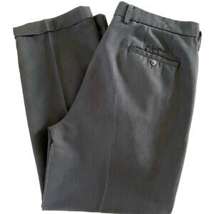 BOLLE GOLF Black Pleated Front Cuffed Straight Fit Dress Pants Slacks Mens 38x29